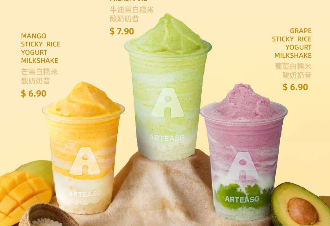 ARTEASG 1-for-1 Glutinous Rice Yogurt Shakes (11-13 Sep 2026): Two Cups From $6.90 at Raffles City and VivoCity