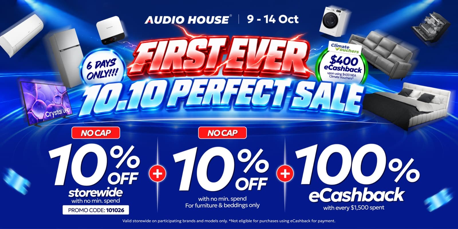 Audio House 10.10 Perfect Sale to 14 Oct 2026: 10% Off Storewide With Code 101026, but Several Sale Prices Are Higher Than at 9.9