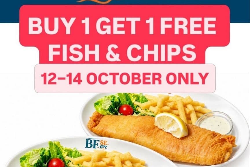 Big Fish Small Fish 1-for-1 Fish & Chips: 12-14 Oct 2026, All 4 Outlets, Members Only