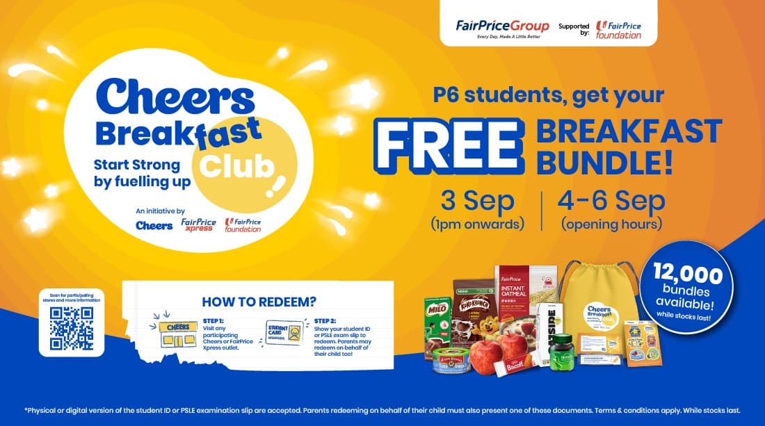 Cheers Breakfast Club Is Back: 12,000 FREE Breakfast Bundles Worth Over $25 for P6 Students (3–6 Sep 2026) — But It Is Down to 51 Outlets From 113, So the Store List Matters More Than the Date