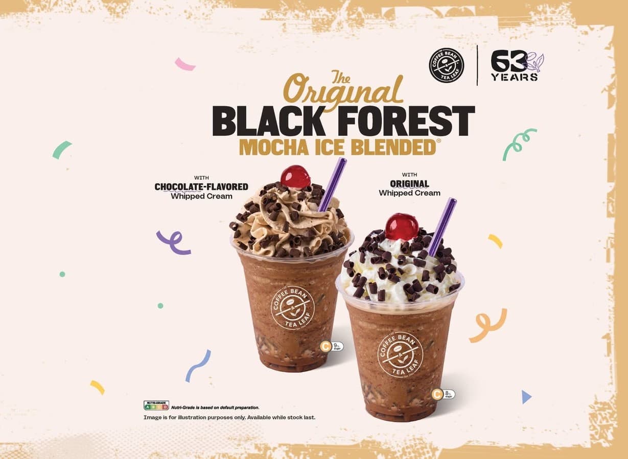 Coffee Bean 63rd Anniversary: 63% Off the Returning Black Forest Mocha Ice Blended for App Members (8-21 Oct 2026)