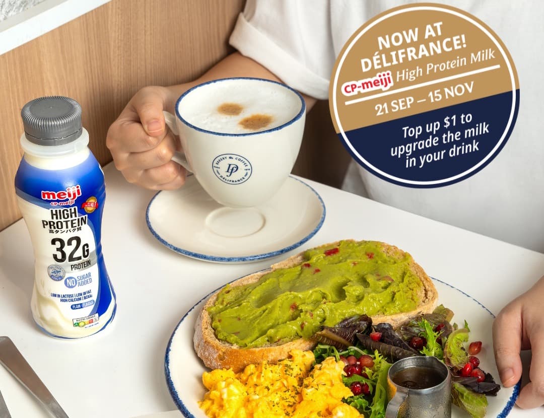 Délifrance Better Breakfast Challenge: $2 Protein Milk Drink With Any All-Day Breakfast, Free Breakfast on the 5th Stamp (to 15 Nov 2026)