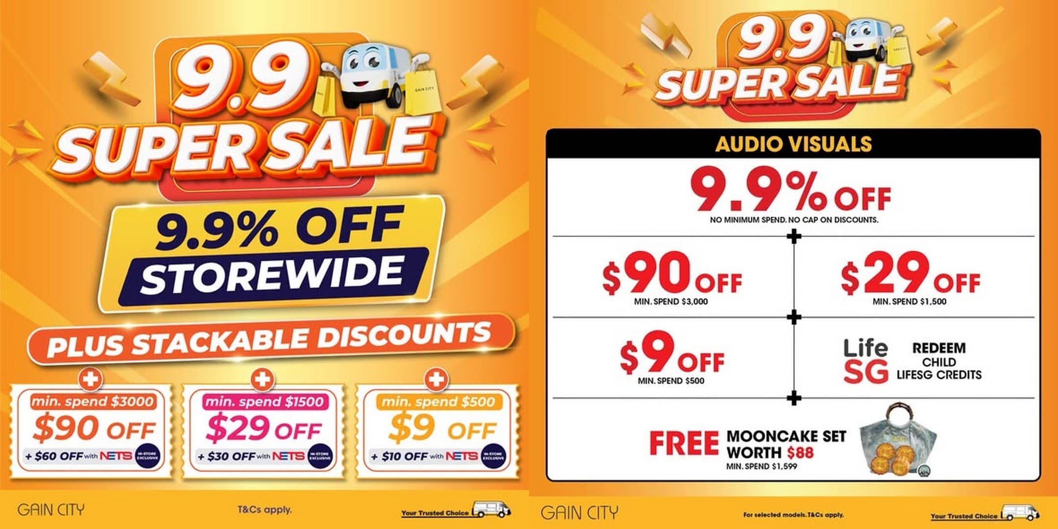 Gain City 9.9 Super Sale: 9.9% Off Plus Up to $90 More, but 69 of the 167 Products on Its Own Sale Page Don't Take the 9.9% (to 20 Sep 2026)