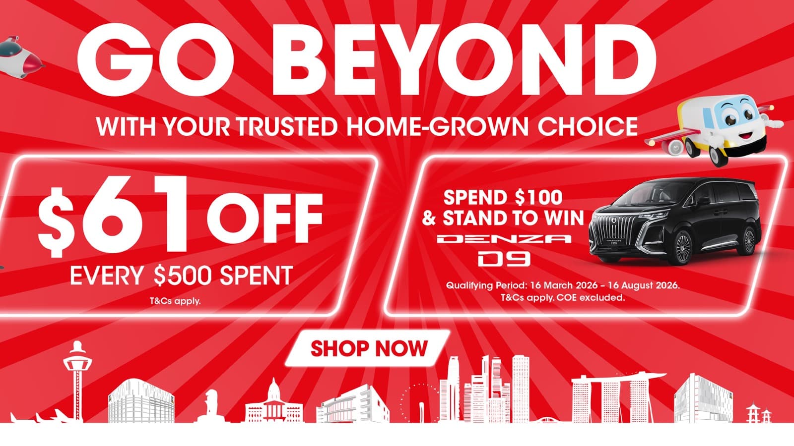 Gain City 'Go Beyond' National Day Sale — $61 Off Every $500 Spent + a $89 Eikou DC Stand Fan (27 Jul – 10 Aug 2026)