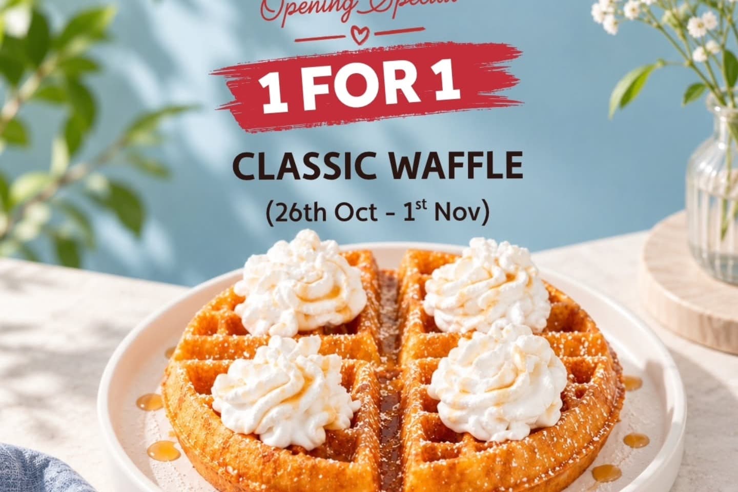 Geláre Tampines 1 Opening: Four Weeks of 1-for-1 Waffles, Ice Cream, Mocktails and Croffles (26 Oct-22 Nov 2026)
