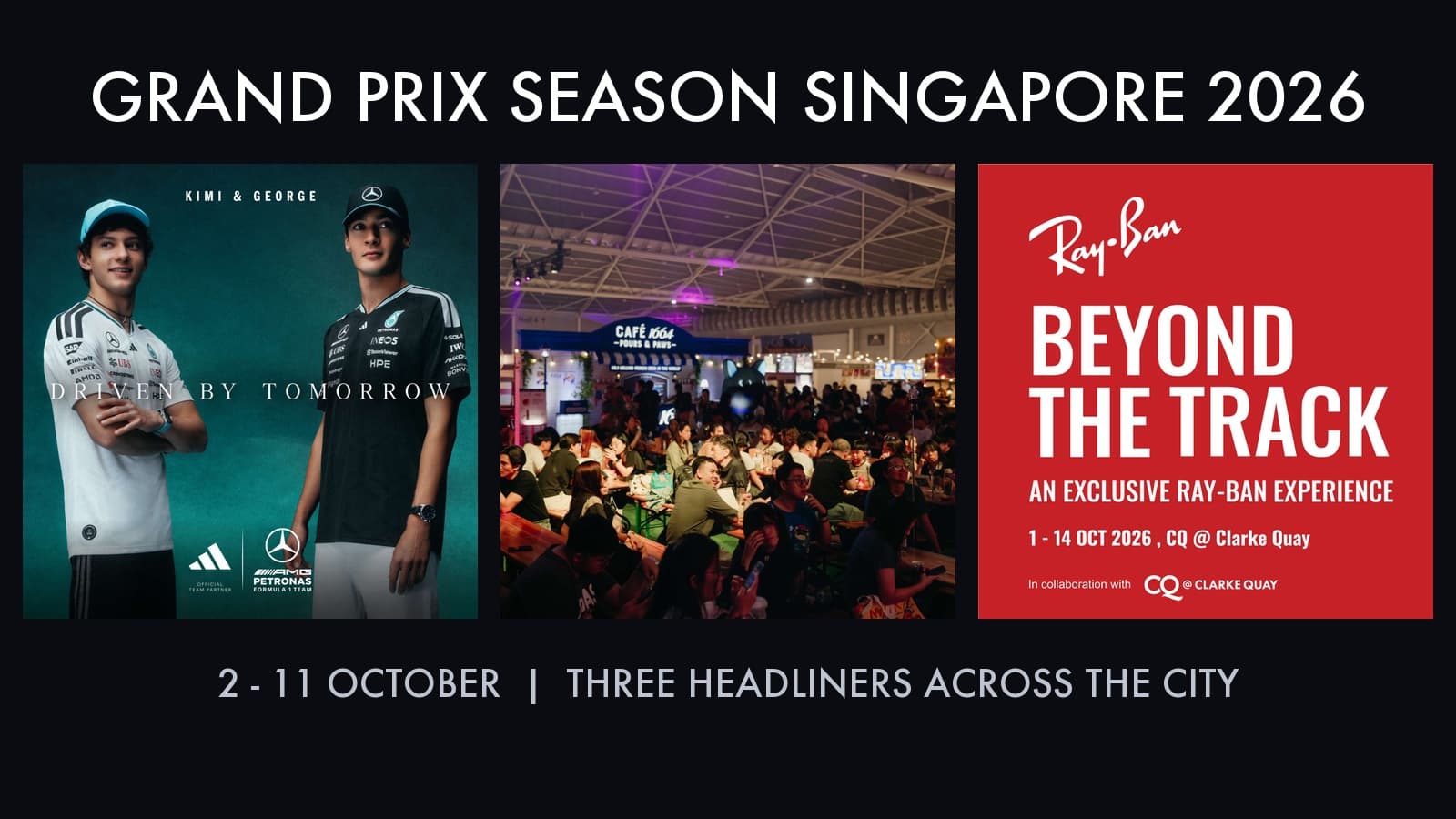 Grand Prix Season Singapore 2026: the Full Off-Track Line-Up, 2 to 11 October, and the Two Things STB Says Are Free