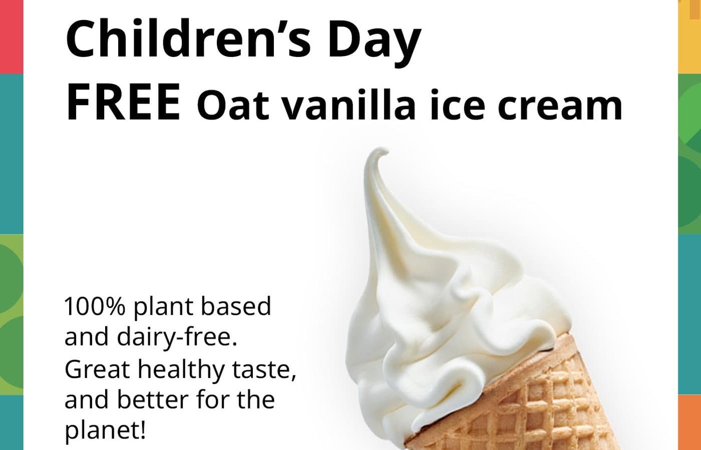 IKEA Children's Day Free Ice Cream: Oat Vanilla Cone for Kids 12 and Under, Fri 2 Oct 2026 Only