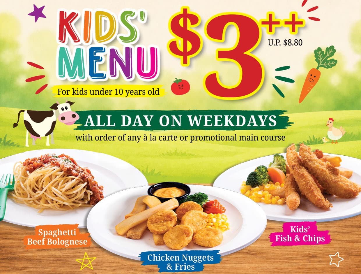 Jack's Place Kids' Menu Is $3++ All Day on Weekdays (U.P. $8.80): Five Usable Days in This School Holiday, and the Set Lunch Kills It