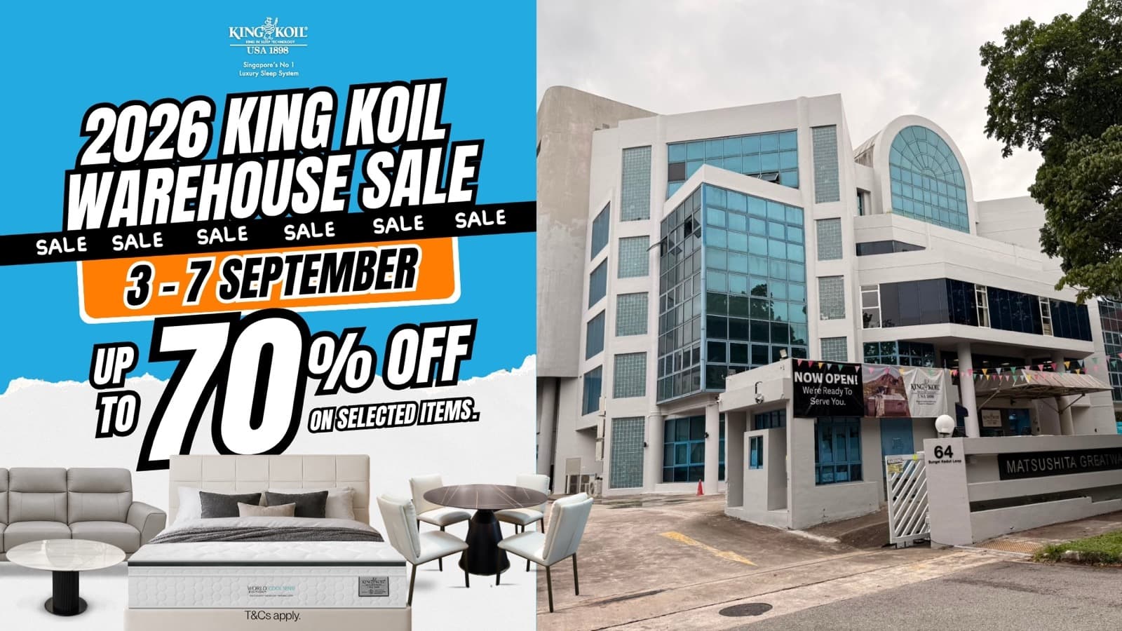 King Koil's 2026 Warehouse Sale: Up to 70% Off at All Four Showrooms, Thu 3 to Mon 7 Sep, But Not One Sale Price Is Published Anywhere