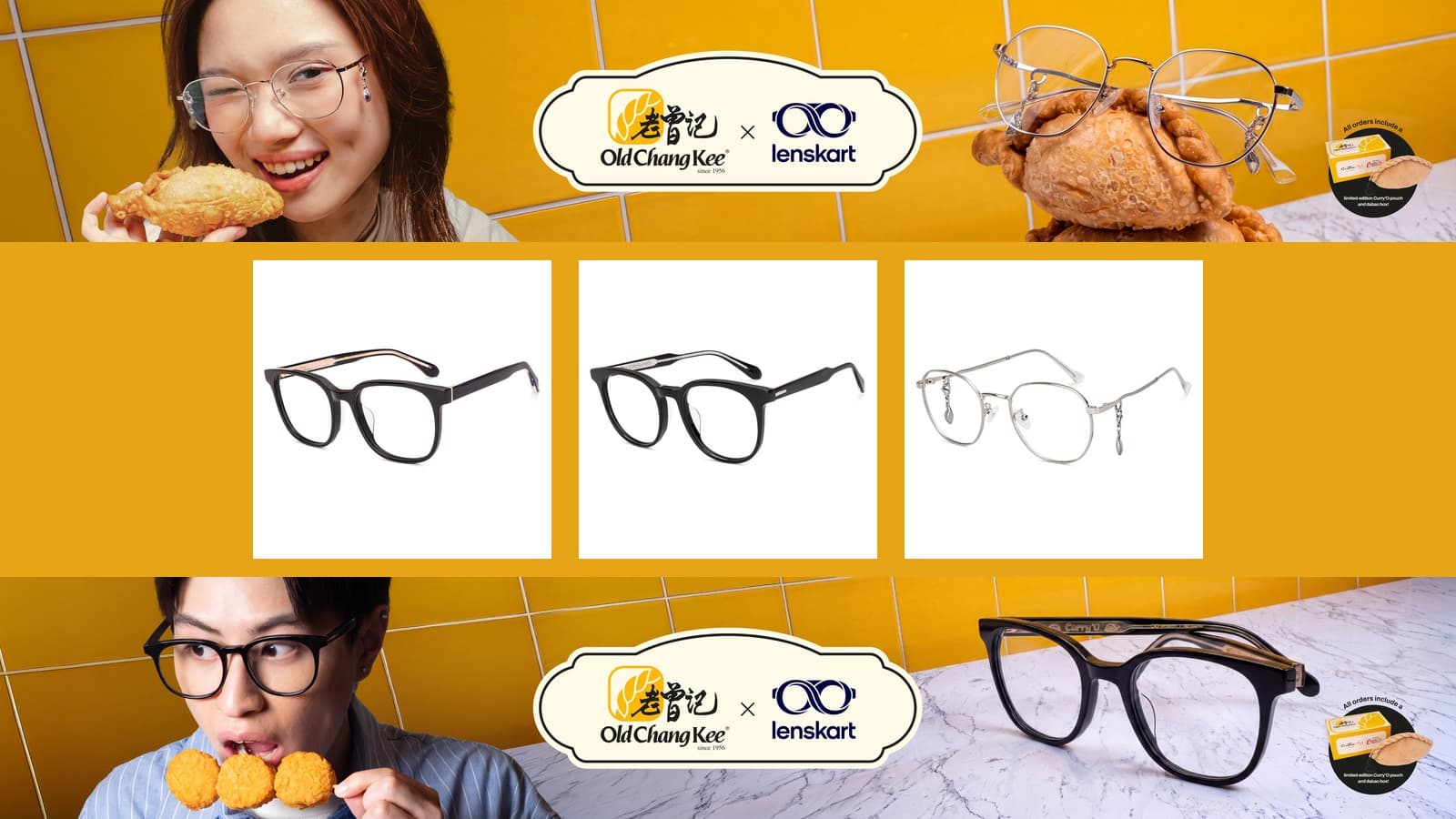 Lenskart x Old Chang Kee's Curry'O Eyewear Is S$90 on Lenskart's Own Site, Not the S$150 Everyone Is Quoting — But That 40% Is Sitewide, Not a Collab Perk, and the Pop-Up Ends at Eastpoint on 30 Aug