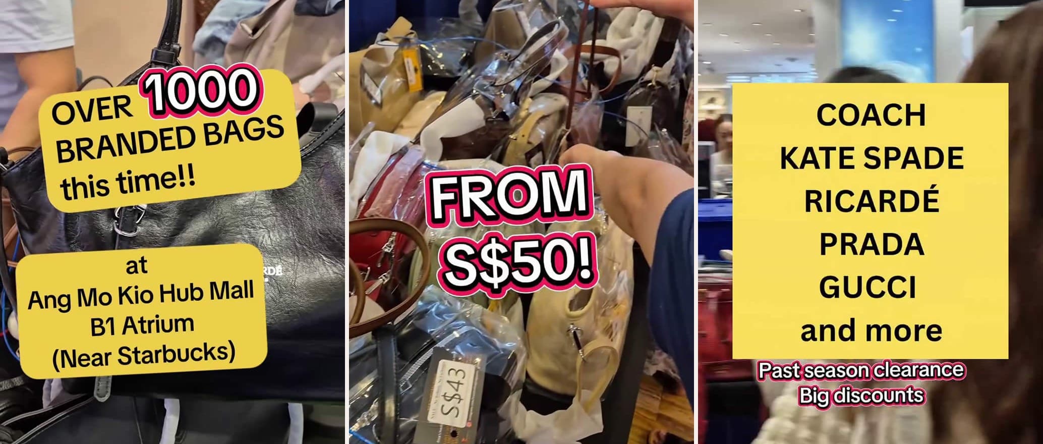 LovethatBag Branded Bag Sale at AMK Hub: 1,000+ Coach, Kate Spade, Prada and Gucci Bags From S$50, 28 Sep-4 Oct 2026