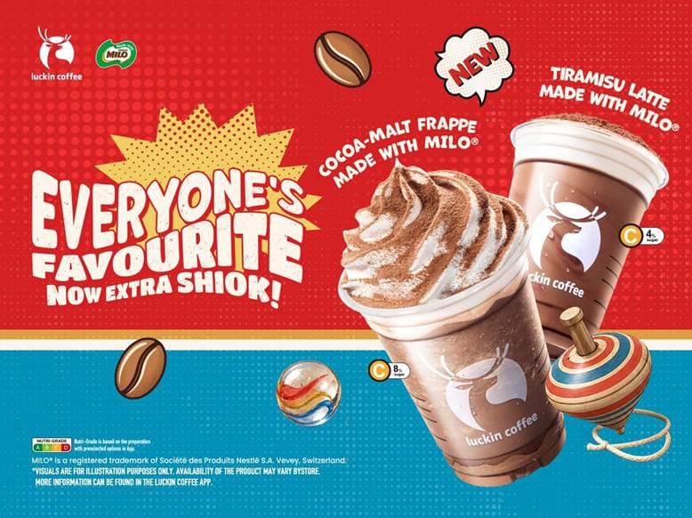 Luckin Coffee x MILO Is Live: Tiramisu Latte & Cocoa-Malt Frappe Made With MILO, Plus a $15.90 'Extra Shiok Set' With a Free Mini Backpack Lanyard