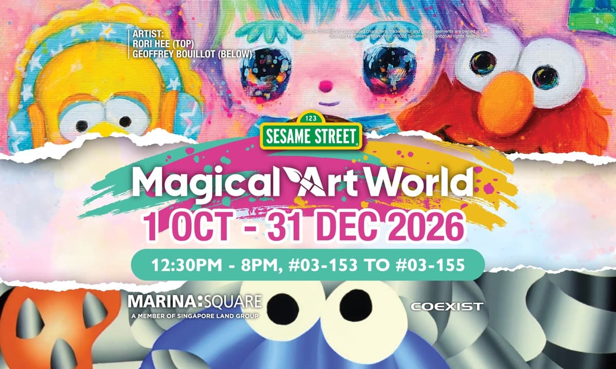 Sesame Street Magical Art World Chapter 2 at Marina Square, 1 Oct-31 Dec 2026: Free Entry With a $20 Spend, Plus an Artist Flask