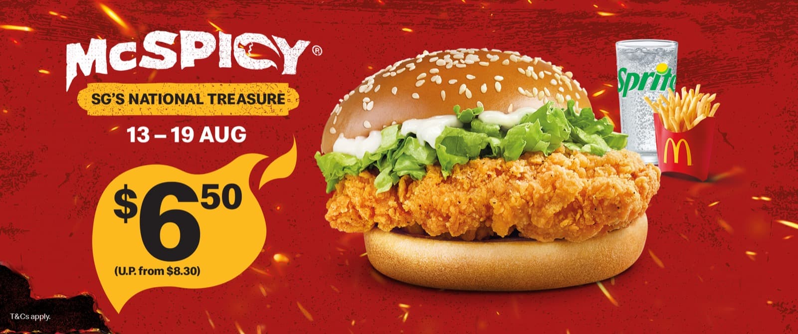 麦当劳新加坡 —— 国庆 McSpicy® 套餐 $6.50、$2 Happy Treats 小食,得来速再免费送 Iced MILO(至 2026 年 8 月 19 日)