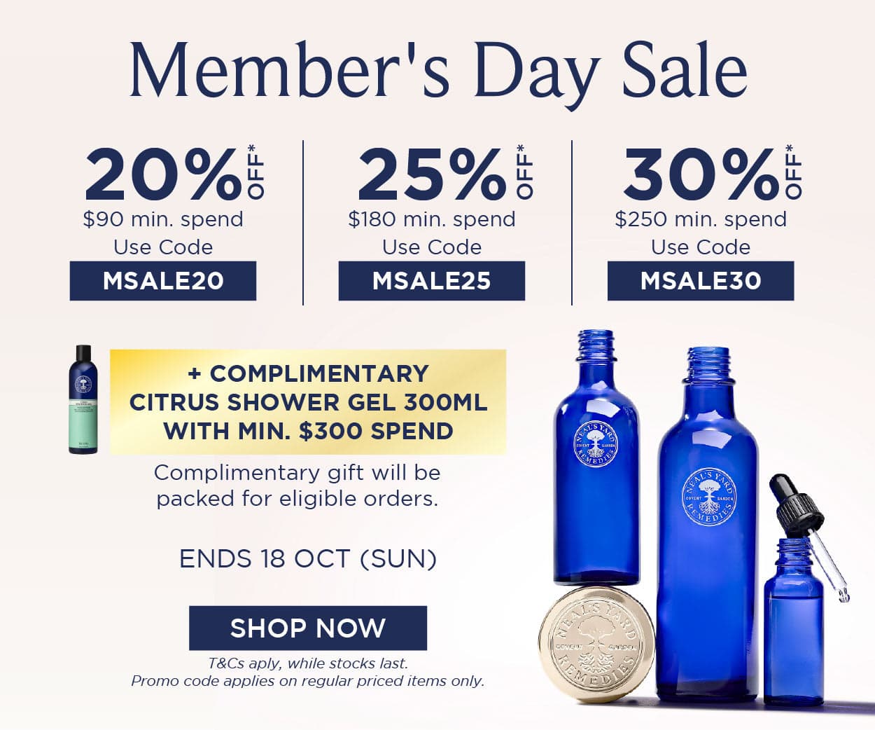 Neal's Yard Remedies Member's Day Sale: Up to 30% Off With Codes, Ends Sun 18 Oct 2026