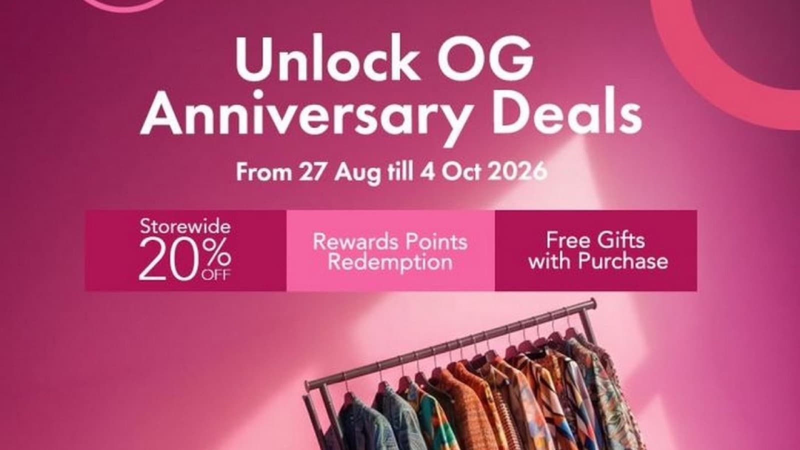 OG 64th Anniversary Sale: 20% Off Storewide, 27 Aug to 4 Oct 2026, and the Only Window All Year Where Gold Membership Costs $75 Instead of $300