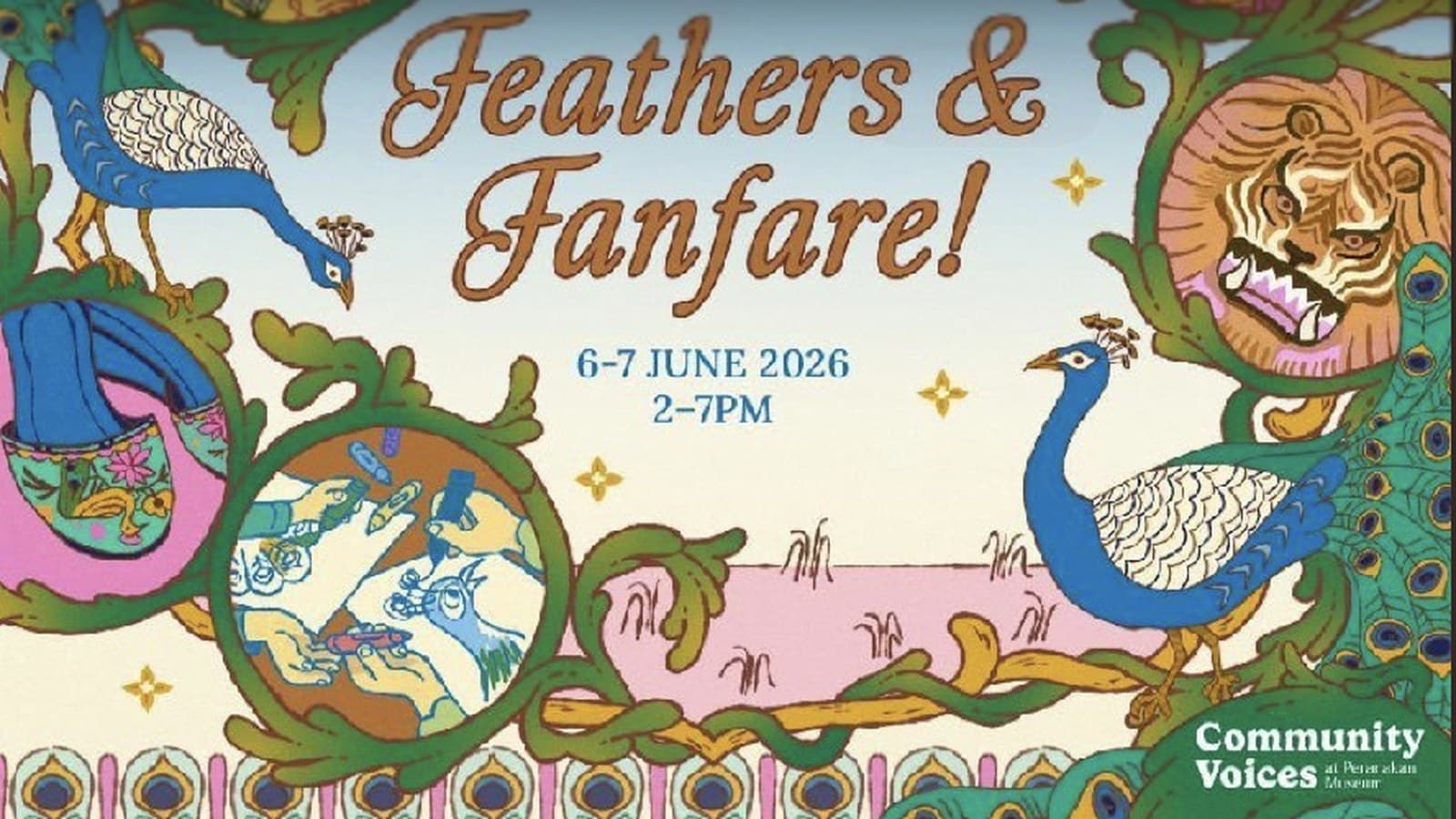 Peacock Power Weekend Festival at Peranakan Museum — FREE Entry 6-7 Jun 2026 (Indonesian Reog Ponorogo, Peranakan Workshops, Free Gelato)