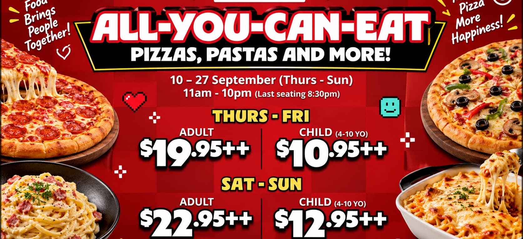 Pizza Hut All-You-Can-Eat Buffet Is Back, 10 to 27 Sep 2026: $19.95++ Dine-In, But the Eat-In Stores Are $2.17 Cheaper for the Same Food