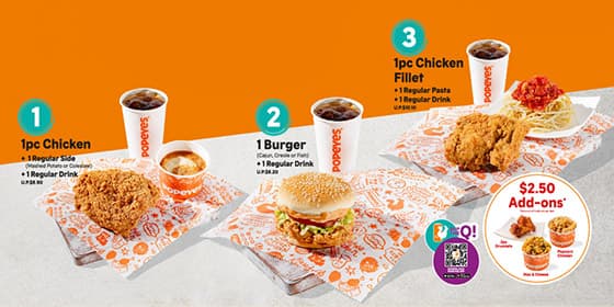 Popeyes Singapore — 1-for-1 Midnight Crunch 2pc Chicken Combo at S$11.10 (Mon-Fri 10pm-2am, 18-22 May 2026)