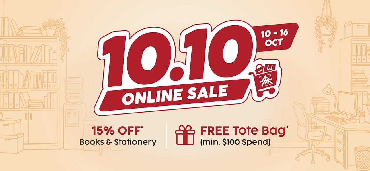 POPULAR 10.10 Online Sale: 15% Off Books and Stationery, Free Tote Bag at $100 (10-16 Oct 2026)