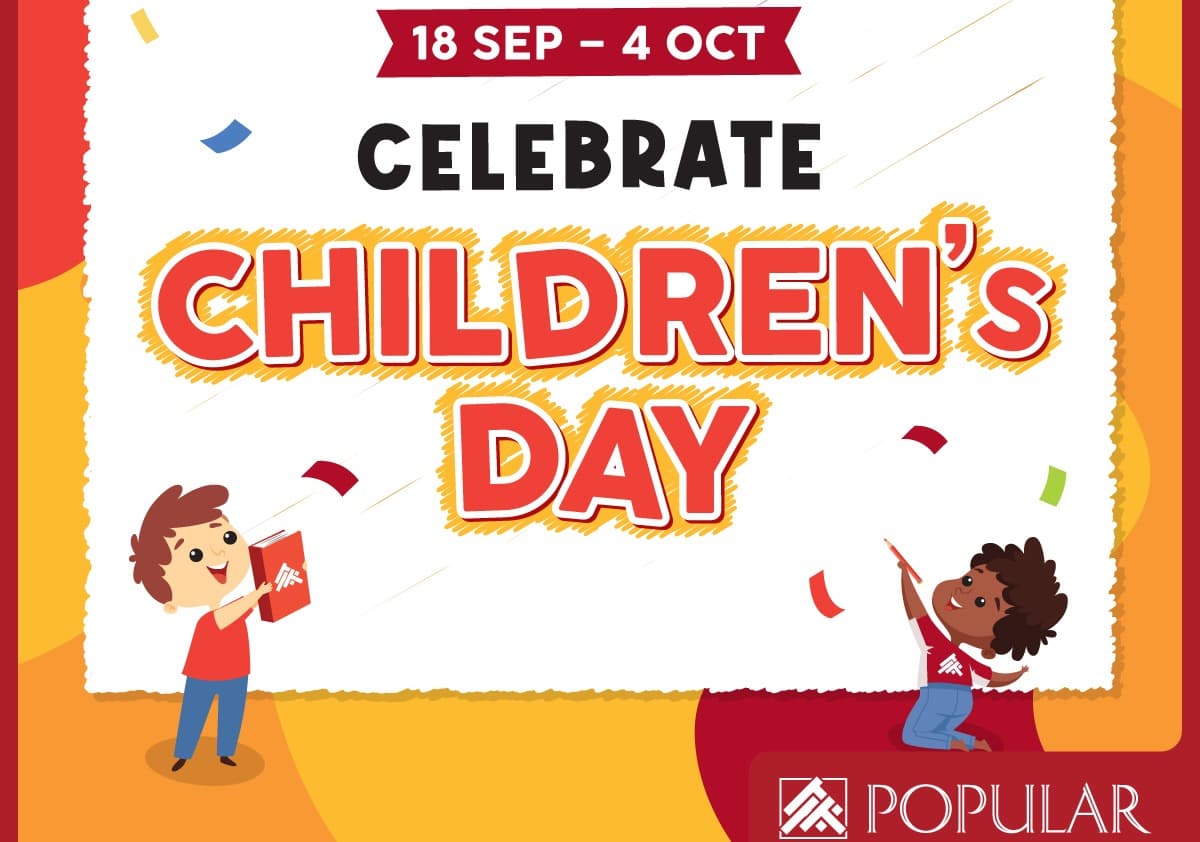 POPULAR Children's Day Sale, 18 Sep-4 Oct 2026: 30% Off 2 English Books, Butter Bear Stationery at Half Price, and a $5 Voucher at $60