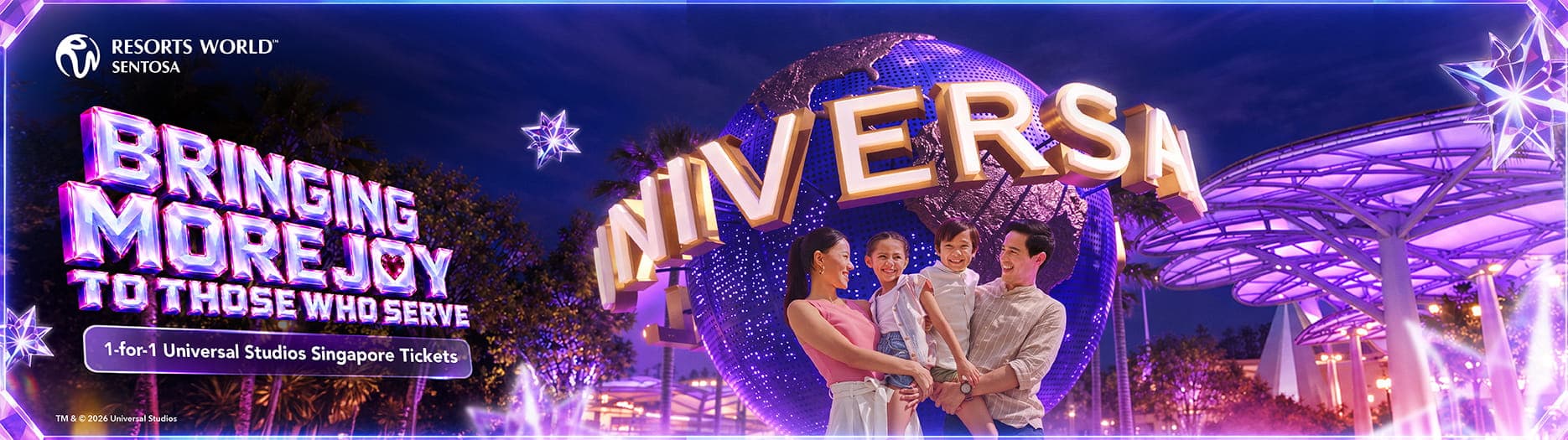SAFRA Members Get 1-for-1 Universal Studios Singapore Tickets, Plus $59 Kids' Add-On (to 31 Dec 2026)
