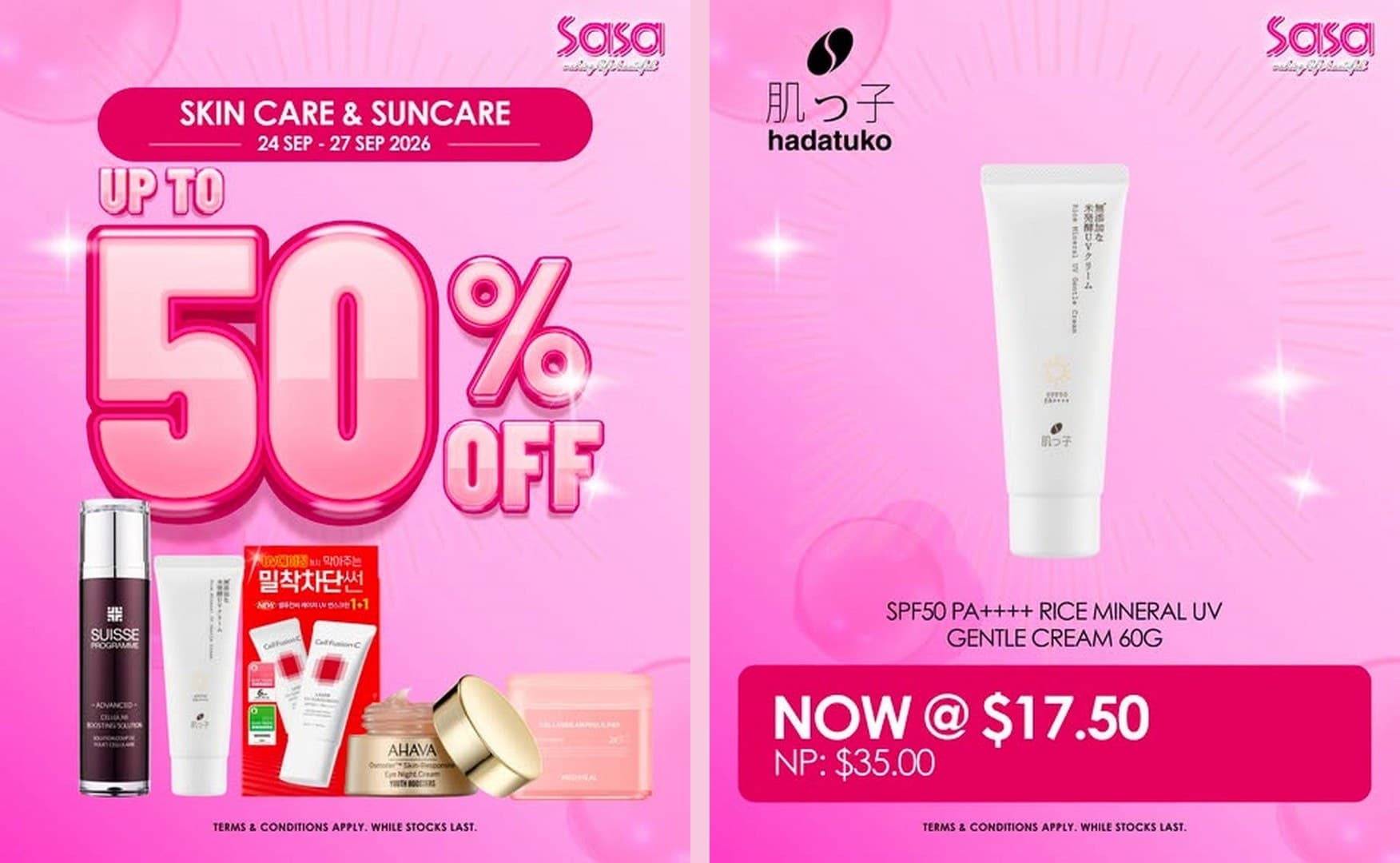 Sa Sa Skincare & Suncare Sale, 24-27 Sep 2026: Up to 50% Off, and the Best Sunscreen Buy Is Actually 67% Off