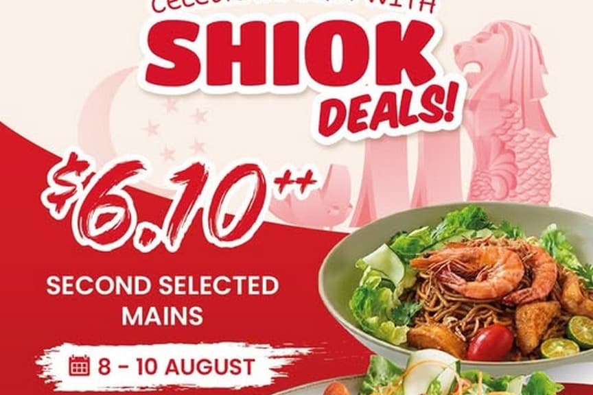 Secret Recipe SG61「Shiok Deals」— 第二份指定主菜只要 $6.10++(8 月 8–10 日)— 但新加坡只剩一家门店