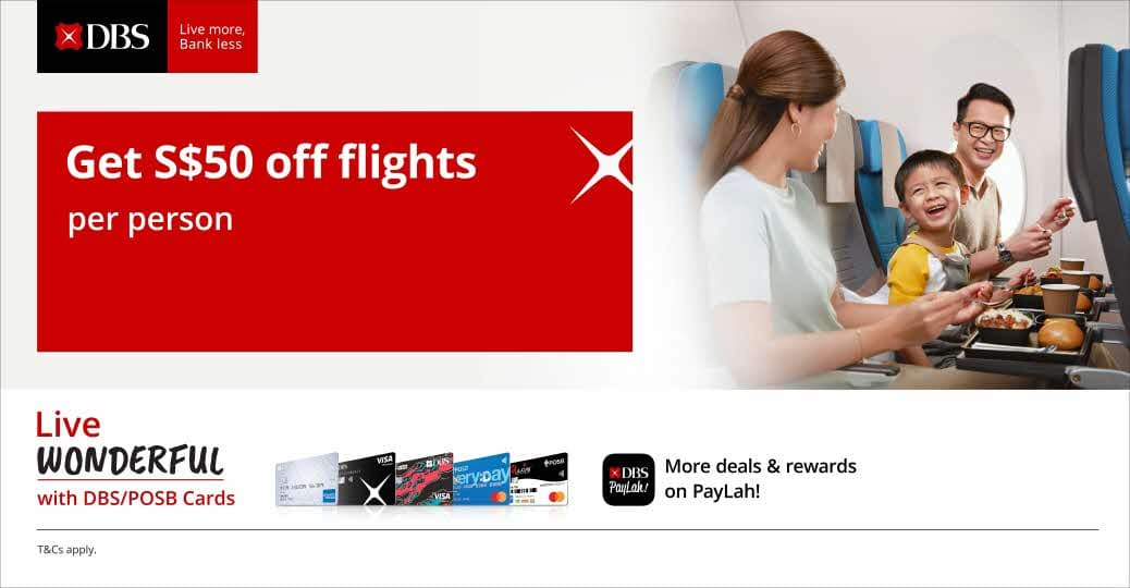 Singapore Airlines' DBS50OFF Reopens Tomorrow (11–17 Aug 2026) — S$50 Off Per Adult, But Six of This Year's Seven Windows Are Already Marked 'Fully Redeemed', It's Round-Trip Ex-Singapore Only, and the Code Caps at Two Passengers Per Booking