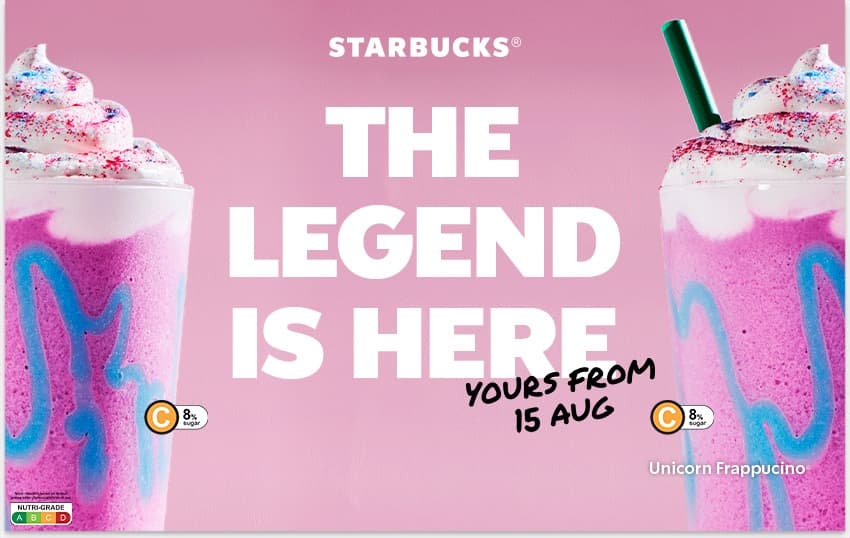 Starbucks Singapore — The Unicorn Frappuccino Finally Lands Here, But Only 15–17 Aug and 19 Stores Are Cut Out; Plus the Bear-Verage Bearista Keychains Drop TODAY (12 Aug) at $19.90