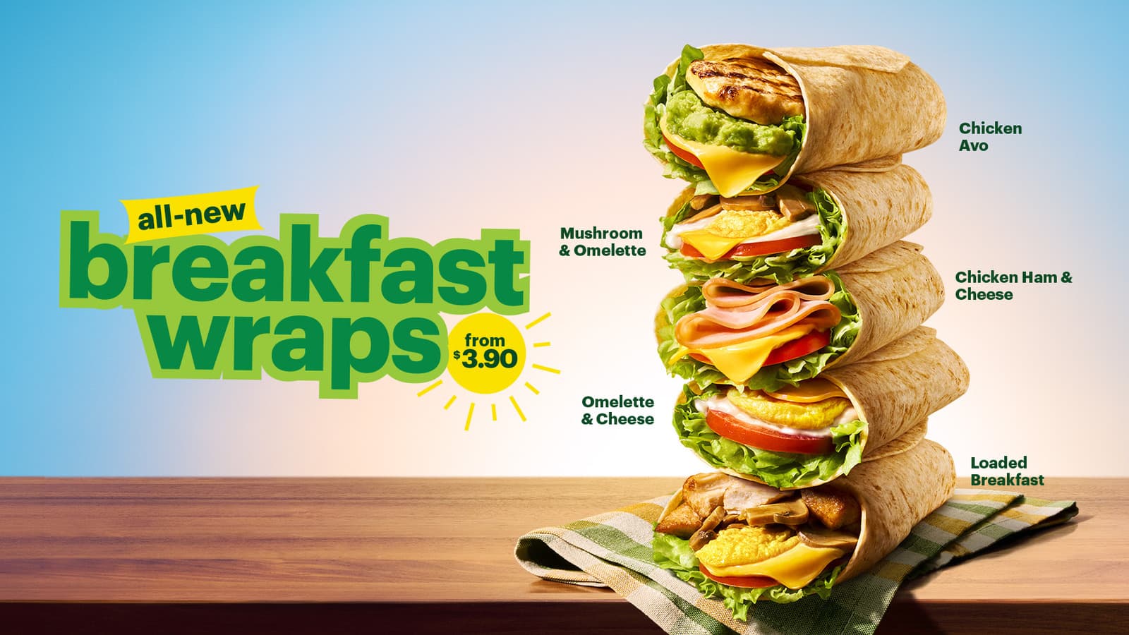 Subway 1-for-1 Breakfast Wraps on Mon 7 Sep Only: Buy a Wrap and Coffee Before 11am, Get One Free (6 Outlets Excluded)
