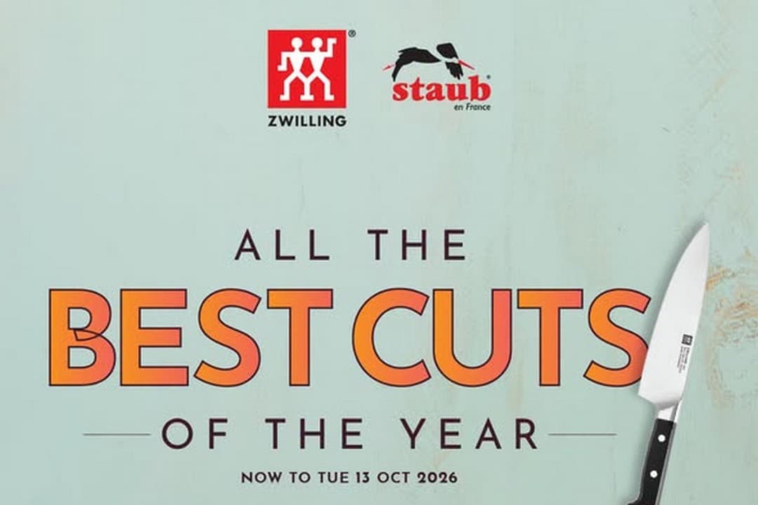 Takashimaya Zwilling Best Cuts Sale: Staub Cocotte $308, Knife Blocks From $338, to 13 Oct 2026