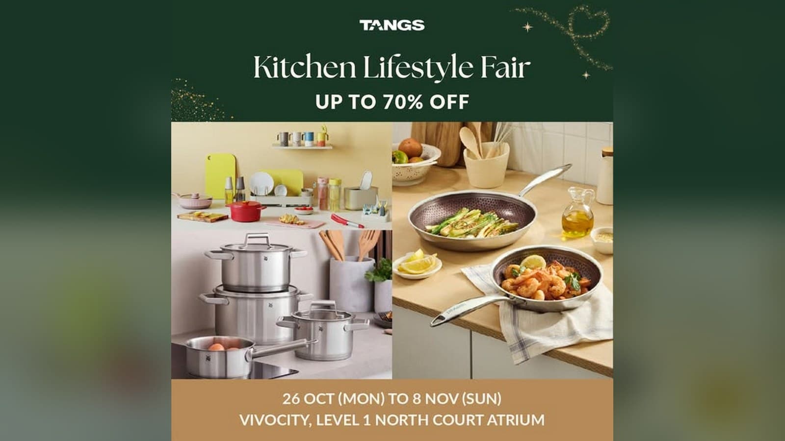 TANGS 厨房生活用品展 @ VivoCity: Staub、Zwilling、WMF 等最高 3 折, 2026 年 10 月 26 日至 11 月 8 日