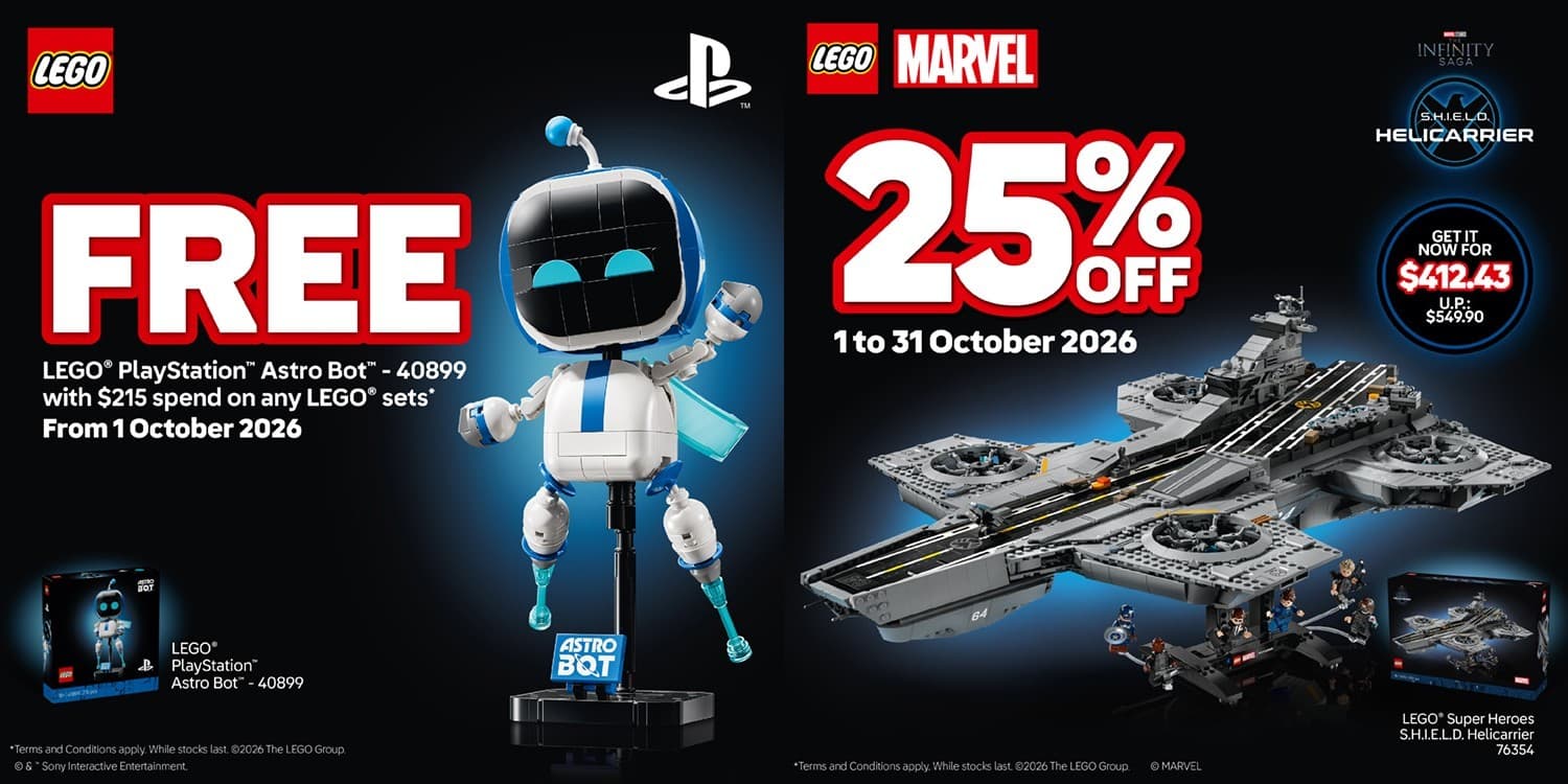 The Brick Shop LEGO 十月特惠: 消费 $215 送 Astro Bot, 神盾局空天母舰 75 折, 2026 年 10 月 1 至 31 日
