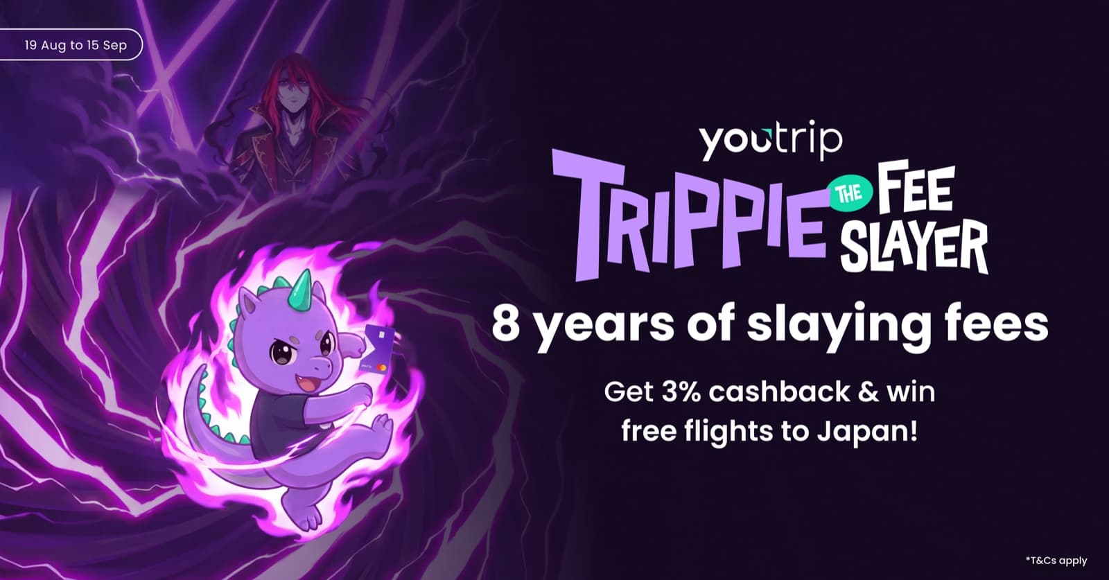 YouTrip 八周年的「3% 现金回赠」其实是固定的 S$12 — 只发给最先达标的 3,038 人,而这两个上限公告贴文里一个都没写 ( 2026 年 8 月 19 日至 9 月 15 日 )
