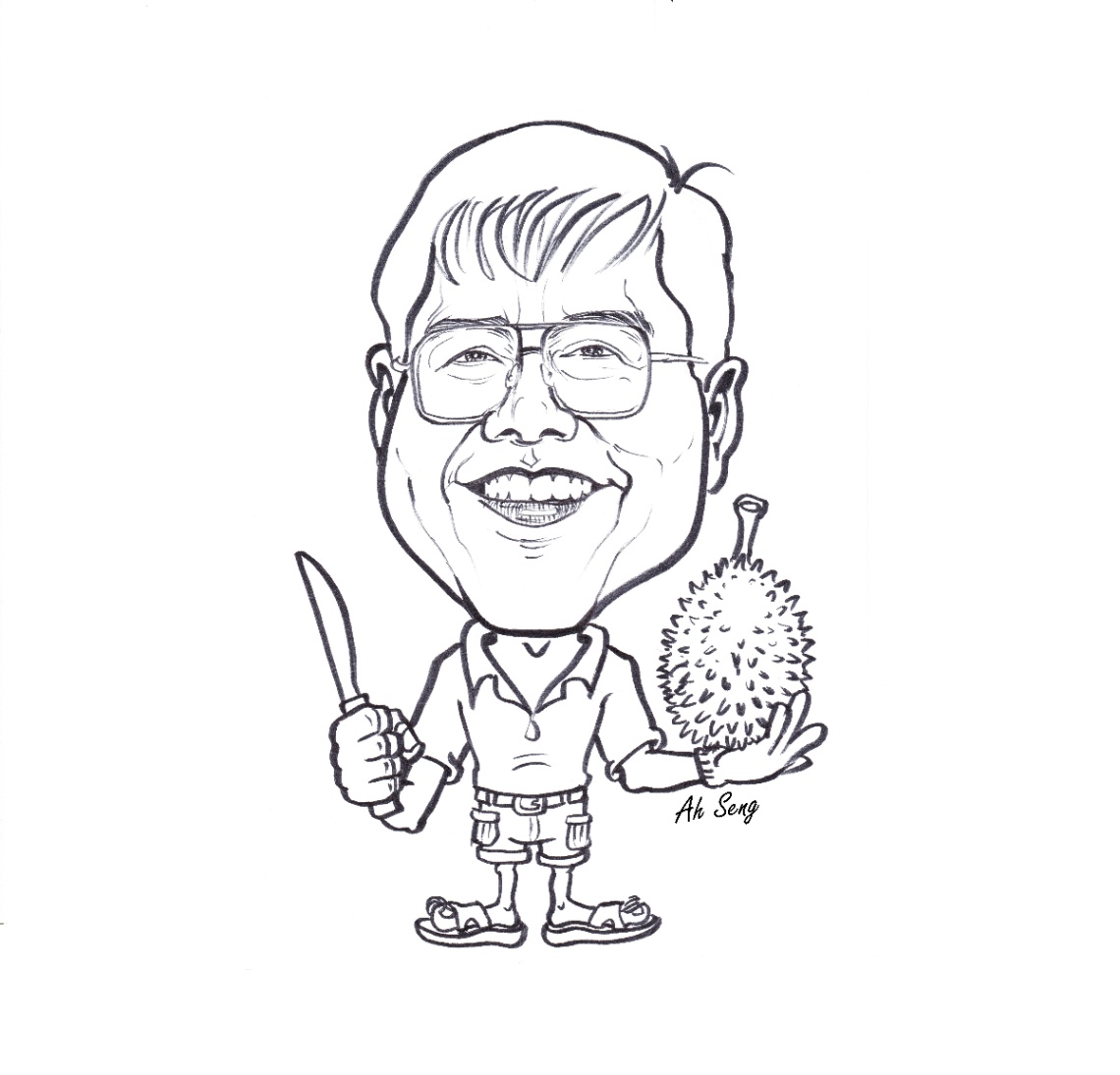 Ah Seng Durian — 40-Year Ghim Moh Institution, CoCo Cart Delivery logo