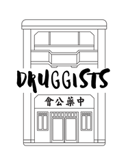 Druggists: the cheapest pint, $10++ craft beer and house wine until 7pm logo