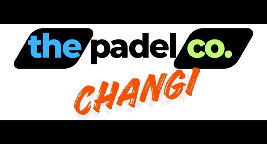 The Padel Co — 樟宜球场开到午夜、$50/小时起,另有 Bugis 顶楼球场 logo