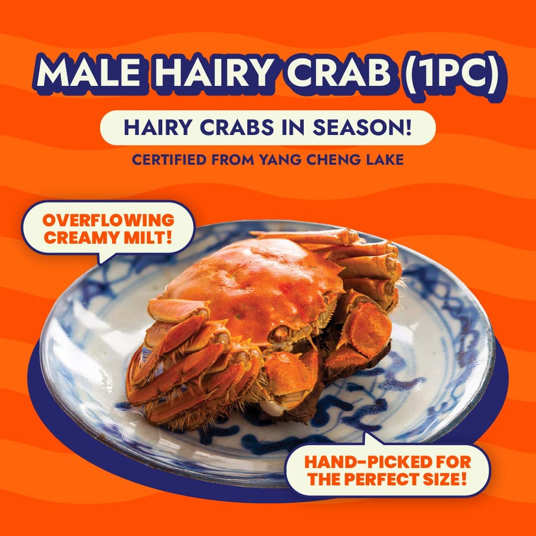 8 Crabs: steamed hairy crab delivered, from S$38.73 a crab