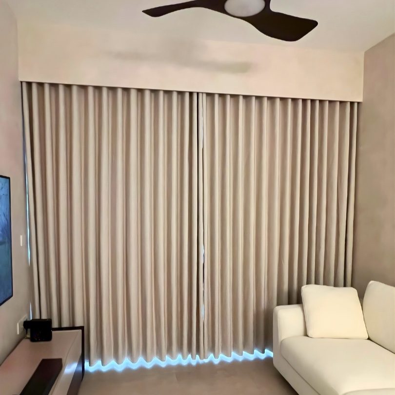 Abang Curtain: hotel-style ripple folds priced per window, and the honest maths to go with it