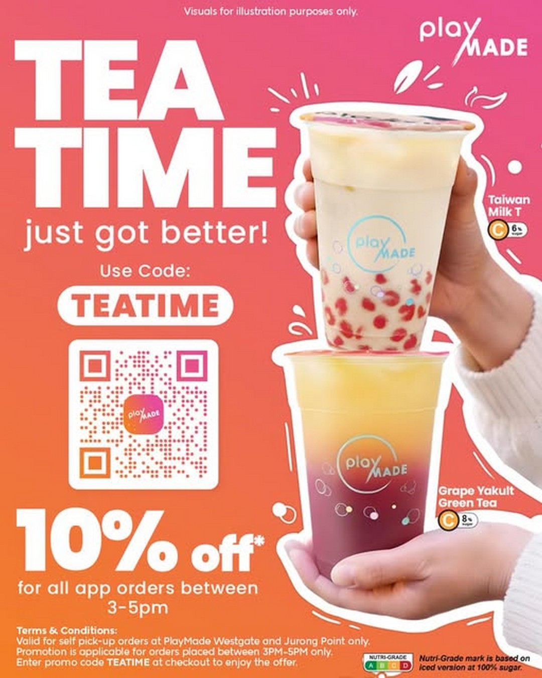 PlayMade — 10% Off App Self-Pickup Daily 3–5pm (Code: TEATIME)