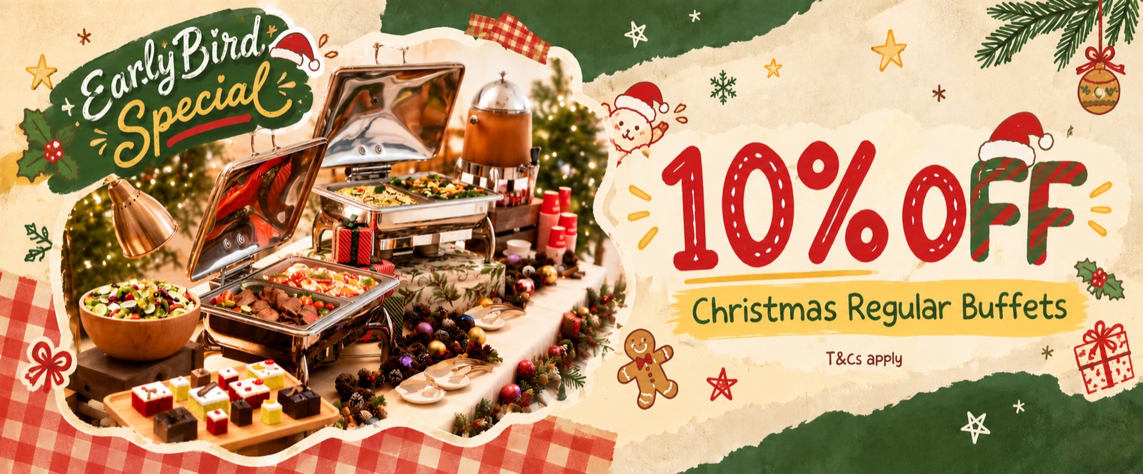 Neo Garden: best value, 10% off Christmas buffets with XMAS10