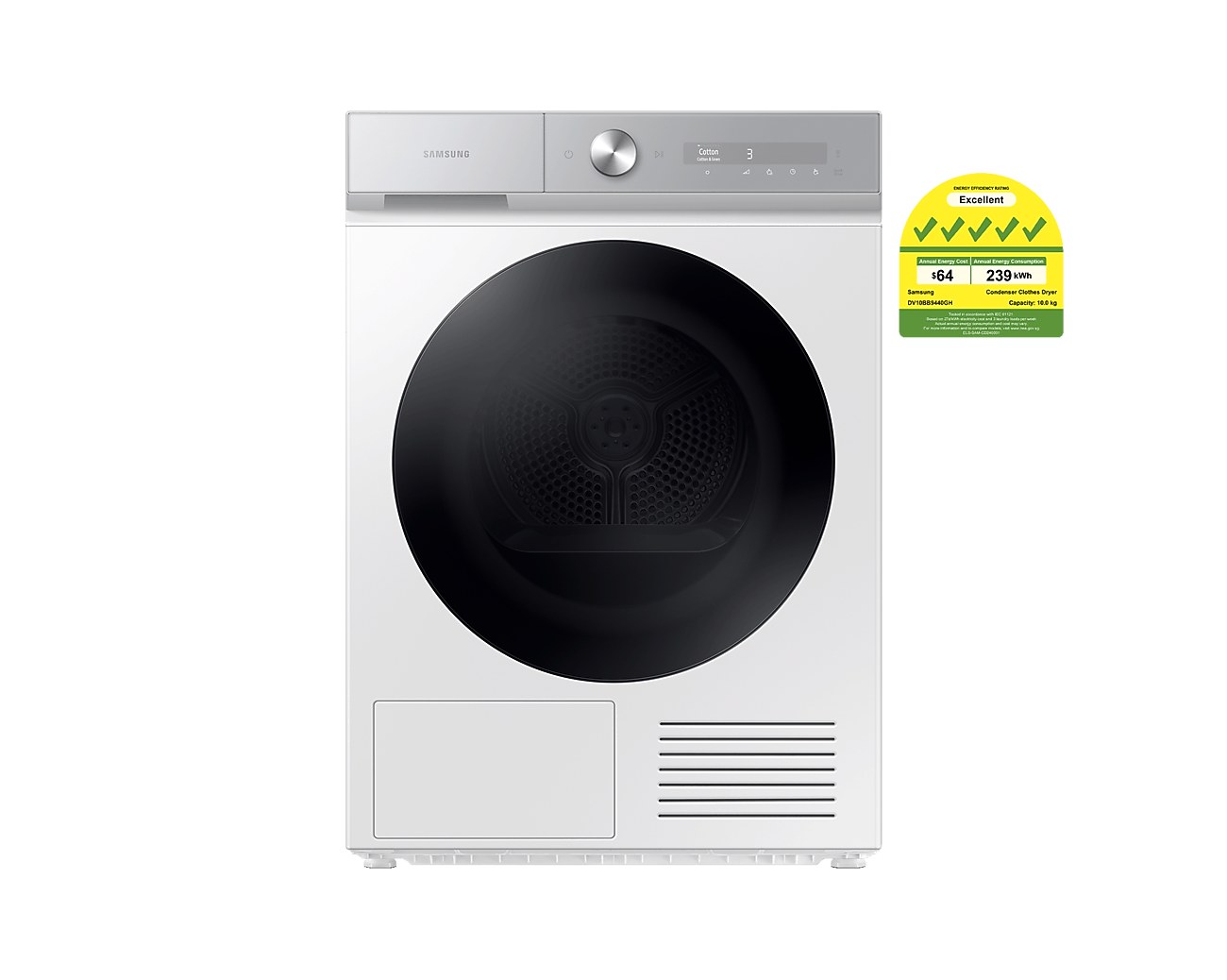 Samsung DV90T6240LE 9kg and Bespoke AI 10kg: lowest running cost, from $1,499