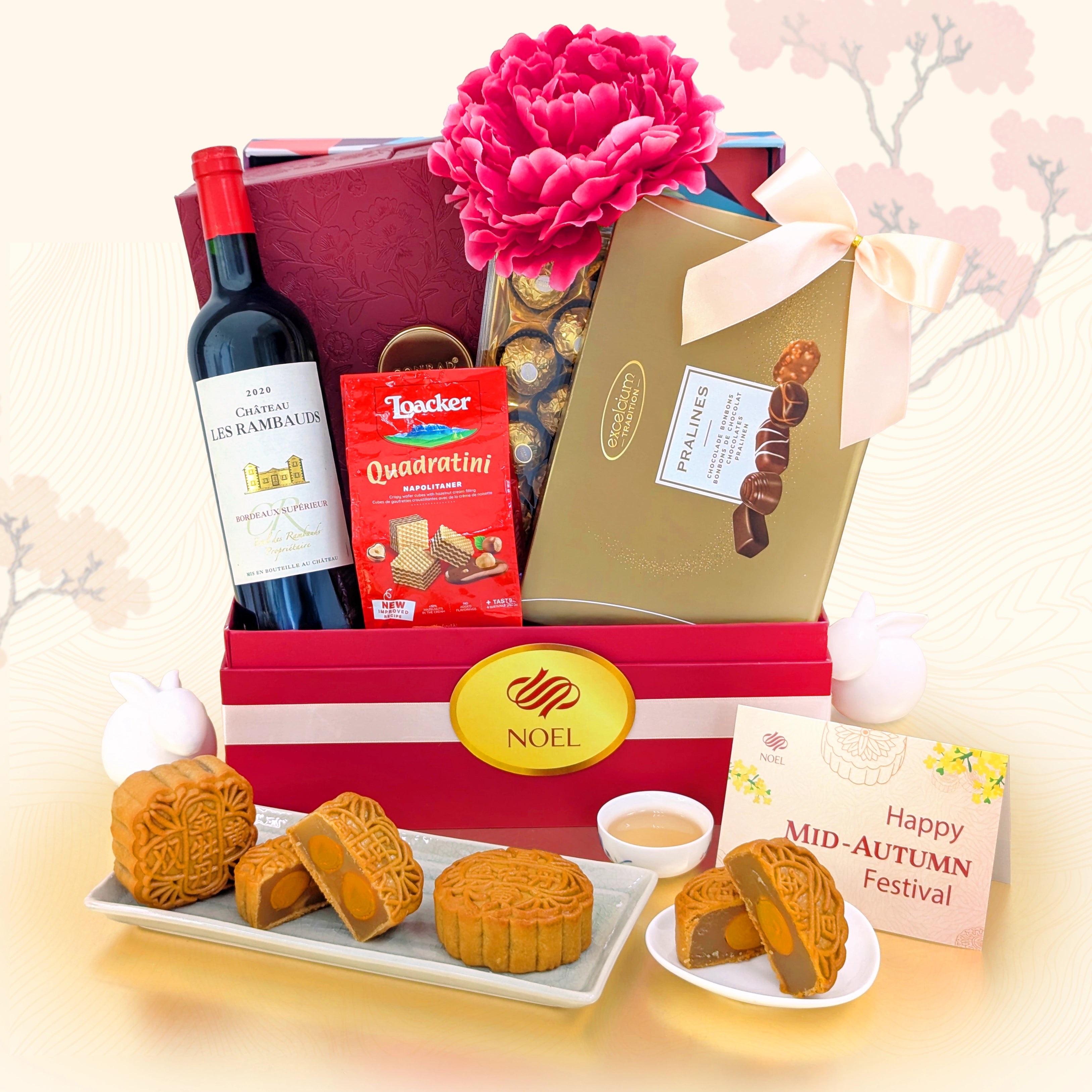 Noel Gifts: ready-made hampers with four live promo codes, and the only prices here quoted with GST included