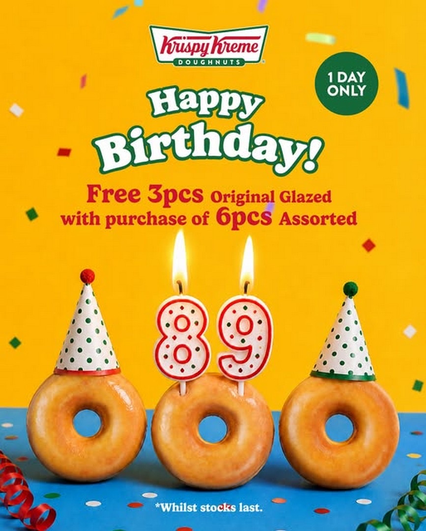 Krispy Kreme — 89周年:买6个综合口味送3个 Original Glazed(7月17日起)