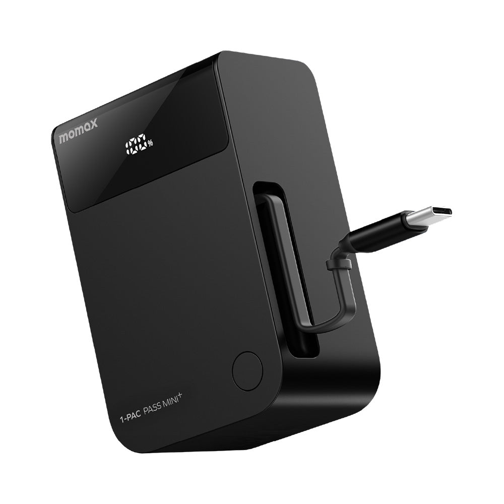 Momax: 最佳伸缩线充电宝, Pass Mini+ 45W 售 S$71.90