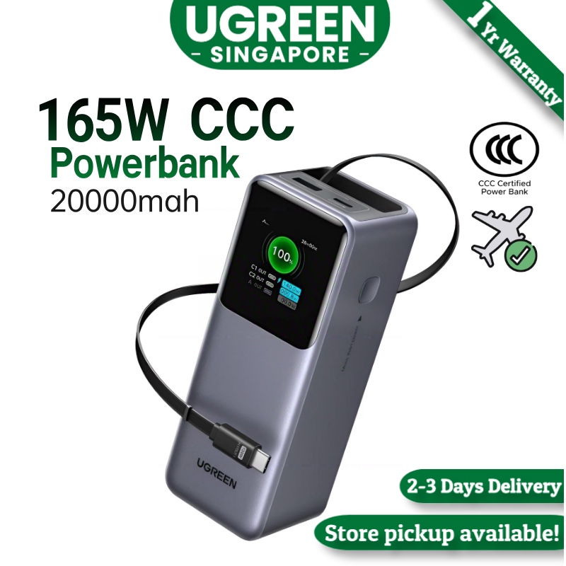 UGREEN 绿联: 笔电最佳, Nexode 20,000mAh 165W 售 S$119