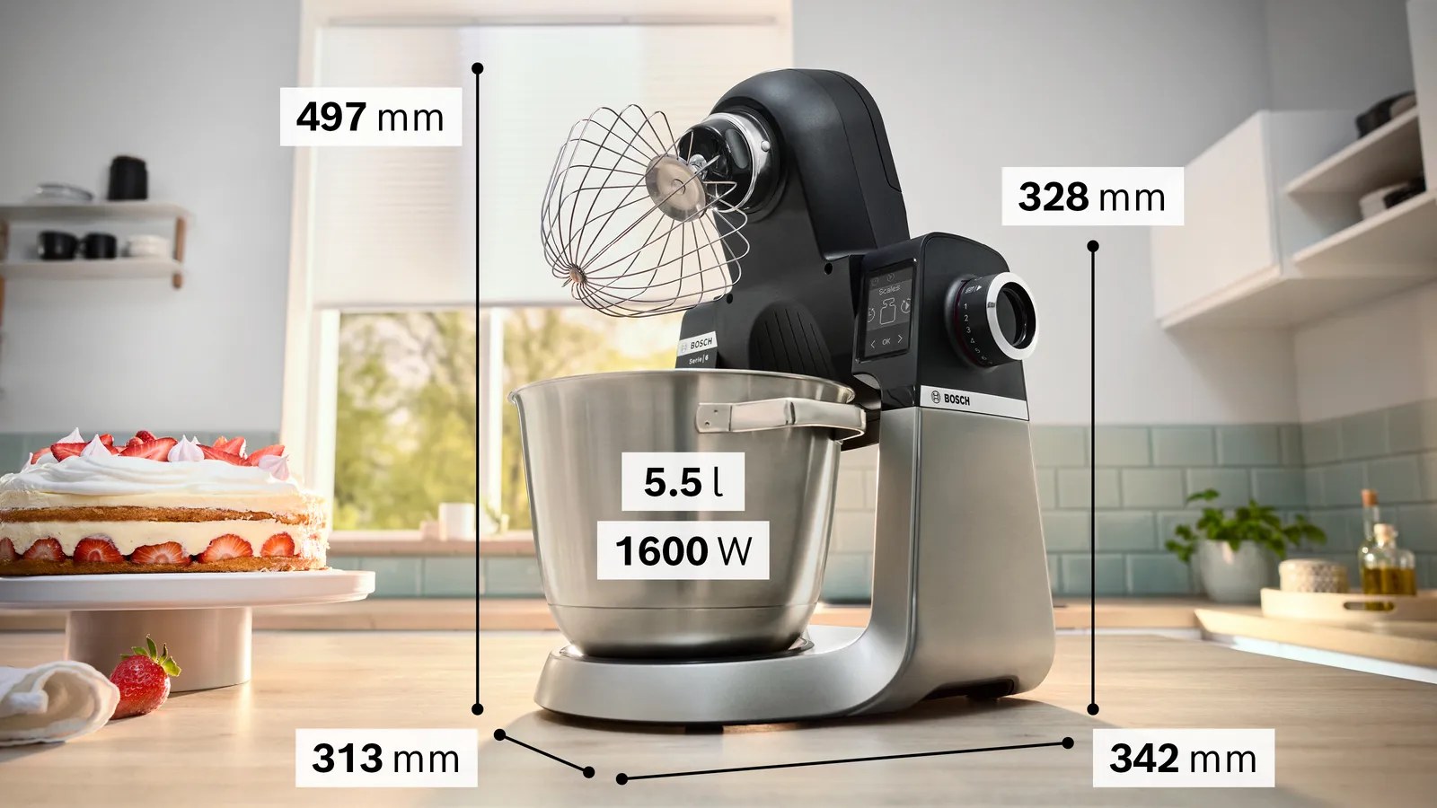 Bosch Series 6 内置电子秤: 最适合揉重面团, 10 月 31 日前 $1,249 (原价 $1,699)