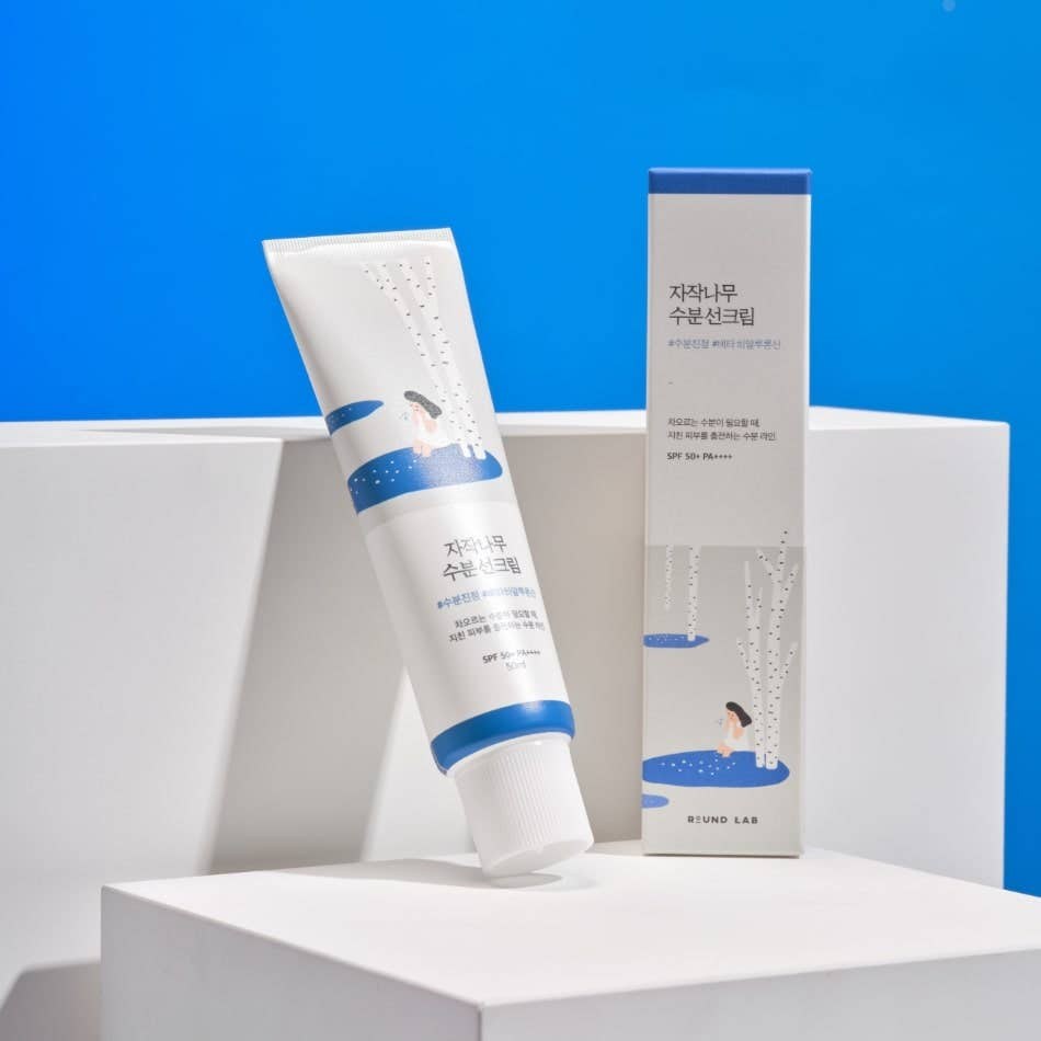 Round Lab Birch Juice Moisturising Sunscreen: best hydrating K-beauty pick, S$19.20