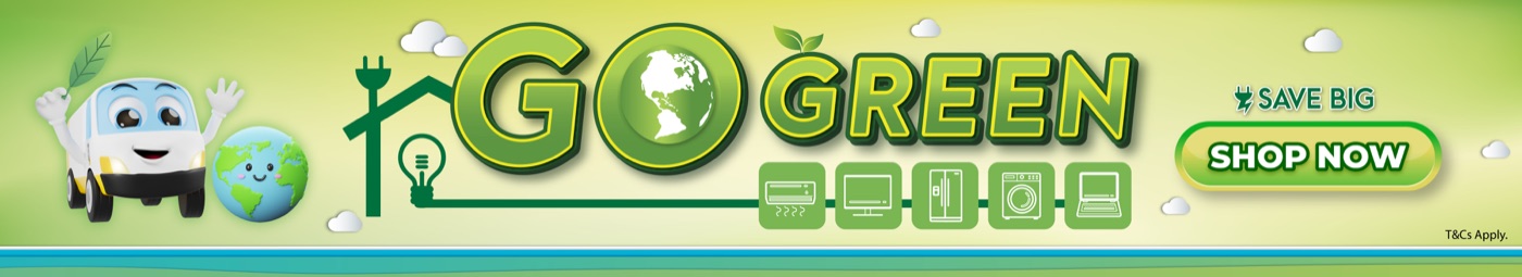 Gain City:三星 43 吋现价 S$449,Go Green 购物车阶梯从满 S$999 起